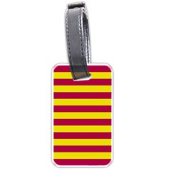 Red & Yellow Stripesi Luggage Tags (one Side)  by norastpatrick