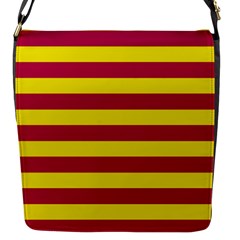 Red & Yellow Stripesi Flap Messenger Bag (s) by norastpatrick