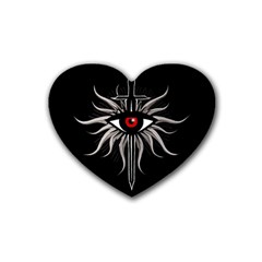 Inquisition Symbol Heart Coaster (4 Pack)  by Valentinaart