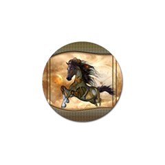 Steampunk, Wonderful Steampunk Horse With Clocks And Gears, Golden Design Golf Ball Marker (10 Pack) by FantasyWorld7