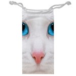 Beautiful White Face Cat Animals Blue Eye Jewelry Bag Front