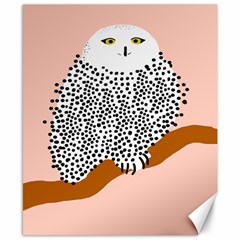 Animals Bird Owl Pink Polka Dots Canvas 8  X 10  by Mariart