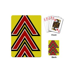 Chevron Symbols Multiple Large Red Yellow Playing Cards (mini)  by Mariart