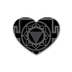 Kali Yantra Inverted Heart Coaster (4 Pack)  by Mariart
