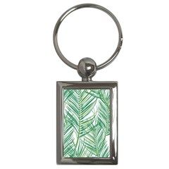 Jungle Fever Green Leaves Key Chains (rectangle)  by Mariart