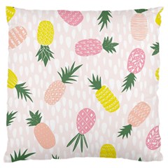 Pineapple Rainbow Fruite Pink Yellow Green Polka Dots Standard Flano Cushion Case (two Sides) by Mariart
