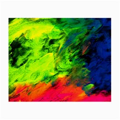 Neon Rainbow Green Pink Blue Red Painting Small Glasses Cloth by Mariart