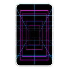 Retro Neon Grid Squares And Circle Pop Loop Motion Background Plaid Purple Memory Card Reader by Mariart