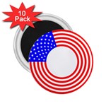 Stars Stripes Circle Red Blue 2.25  Magnets (10 pack) 