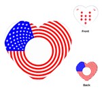 Stars Stripes Circle Red Blue Playing Cards (Heart) 