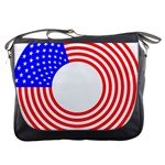 Stars Stripes Circle Red Blue Messenger Bags