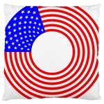 Stars Stripes Circle Red Blue Large Cushion Case (Two Sides)