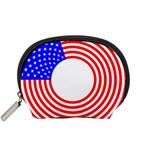 Stars Stripes Circle Red Blue Accessory Pouches (Small) 