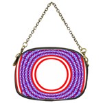 Stars Stripes Circle Red Blue Space Round Chain Purses (Two Sides)  Back