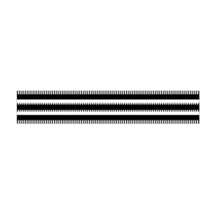 Tribal Stripes Black White Flano Scarf (mini) by Mariart