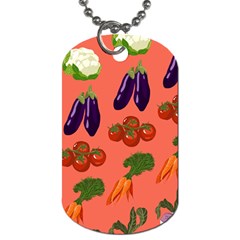 Vegetable Carrot Tomato Pumpkin Eggplant Dog Tag (one Side) by Mariart