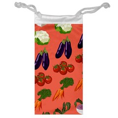 Vegetable Carrot Tomato Pumpkin Eggplant Jewelry Bag by Mariart