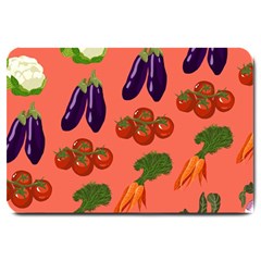 Vegetable Carrot Tomato Pumpkin Eggplant Large Doormat  by Mariart