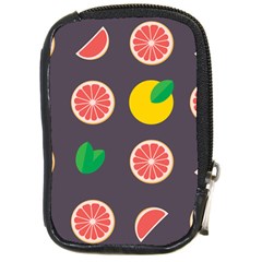 Wild Textures Grapefruits Pattern Lime Orange Compact Camera Cases