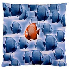 Swim Fish Large Flano Cushion Case (one Side) by Mariart