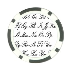 Alphabet Embassy Font Poker Chip Card Guard by Mariart