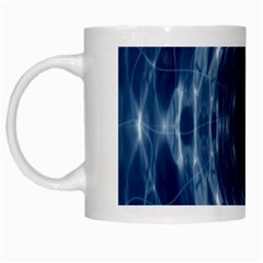 Worm Hole Line Space Blue White Mugs