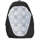 Background Pattern Diagonal Plaid Black Line Backpack Bag Front