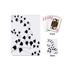 Black Leaf Playing Cards (mini)  by Mariart