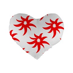 Star Figure Form Pattern Structure Standard 16  Premium Flano Heart Shape Cushions by Nexatart