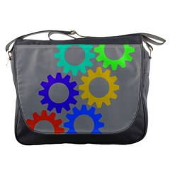 Gear Transmission Options Settings Messenger Bags by Nexatart