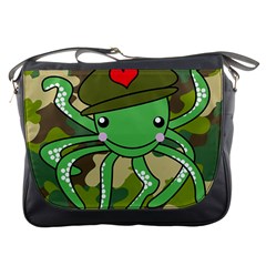 Octopus Army Ocean Marine Sea Messenger Bags by Nexatart