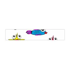 Fish Swim Cartoon Funny Cute Flano Scarf (mini) by Nexatart