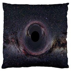 Black Hole Blue Space Galaxy Star Large Flano Cushion Case (two Sides) by Mariart