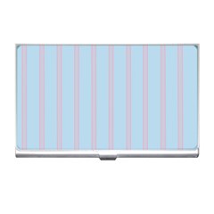 Bleu Pink Line Vertical Business Card Holders by Mariart