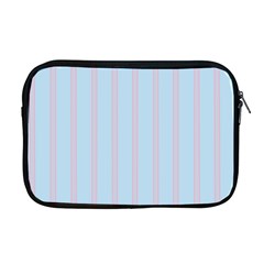 Bleu Pink Line Vertical Apple Macbook Pro 17  Zipper Case by Mariart