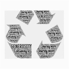 Recycling Generosity Consumption Small Glasses Cloth (2-side) by Nexatart