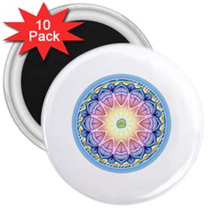 Mandala Universe Energy Om 3  Magnets (10 Pack)  by Nexatart