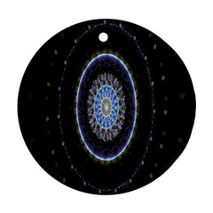 Colorful Hypnotic Circular Rings Space Ornament (round) by Mariart