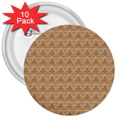Cake Brown Sweet 3  Buttons (10 Pack) 