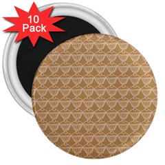 Cake Brown Sweet 3  Magnets (10 Pack)  by Mariart