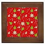 Ginger cookies Christmas pattern Framed Tiles Front