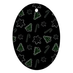 Ginger Cookies Christmas Pattern Oval Ornament (two Sides) by Valentinaart
