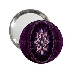 Flower Twirl Star Space Purple 2 25  Handbag Mirrors by Mariart