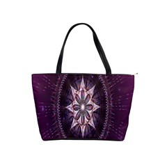 Flower Twirl Star Space Purple Shoulder Handbags by Mariart