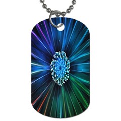 Flower Stigma Colorful Rainbow Animation Space Dog Tag (two Sides) by Mariart