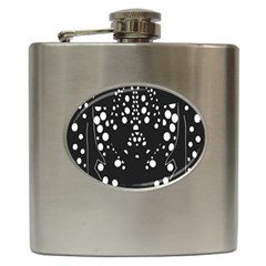 Helmet Original Diffuse Black White Space Hip Flask (6 Oz) by Mariart