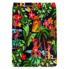 Hawaiian Girls Black Flower Floral Summer Flap Covers (s)  by Mariart