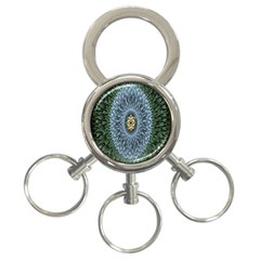 Hipnotic Star Space White Green 3-ring Key Chains by Mariart