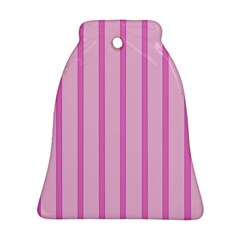 Line Pink Vertical Bell Ornament (two Sides)