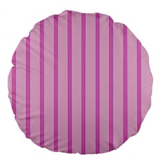 Line Pink Vertical Large 18  Premium Flano Round Cushions by Mariart